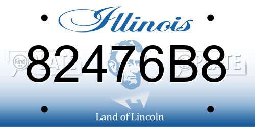 82476B8 Illinois License Plate