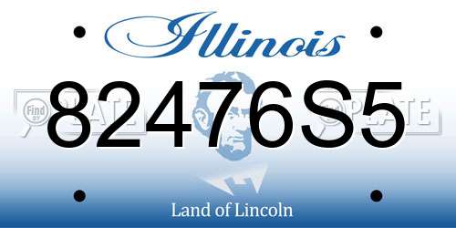 82476S5 Illinois License Plate