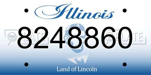 8248860 Illinois License Plate