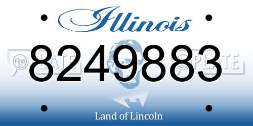 8249883 Illinois License Plate
