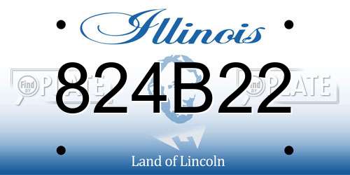 824B22 Illinois License Plate