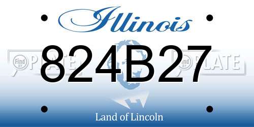 824B27 Illinois License Plate