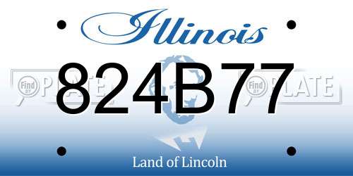 824B77 Illinois License Plate