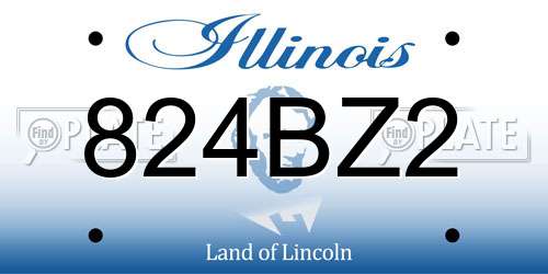 824BZ2 Illinois License Plate