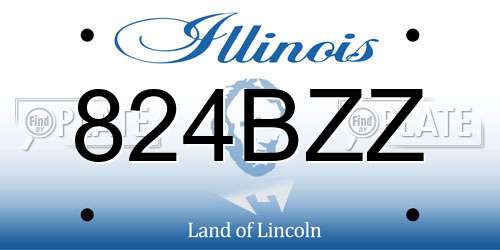 824BZZ Illinois License Plate