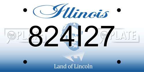 824I27 Illinois License Plate