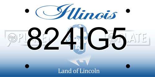 824IG5 Illinois License Plate