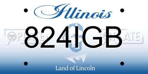 824IGB Illinois License Plate