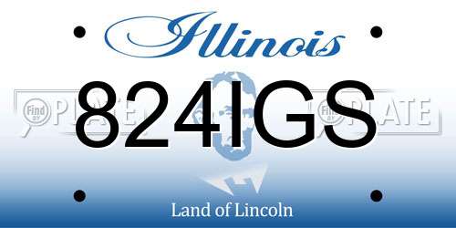 824IGS Illinois License Plate