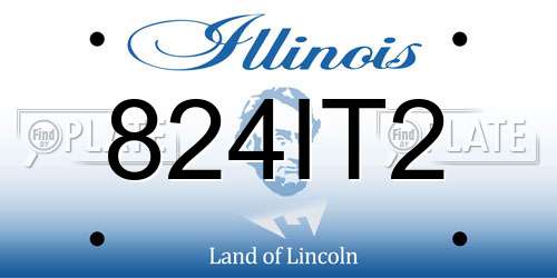 824IT2 Illinois License Plate