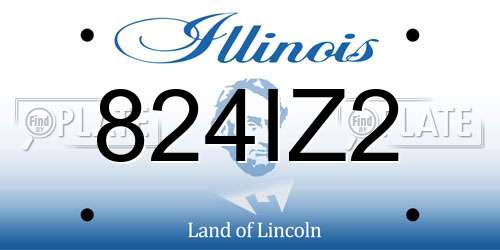 824IZ2 Illinois License Plate