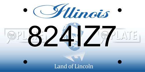 824IZ7 Illinois License Plate