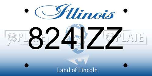 824IZZ Illinois License Plate