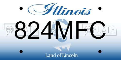 824MFC Illinois License Plate