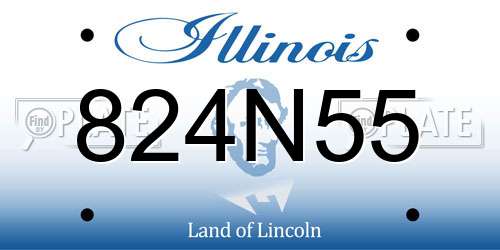 824N55 Illinois License Plate