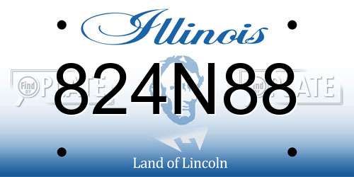 824N88 Illinois License Plate