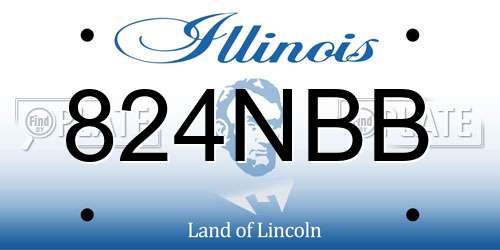 824NBB Illinois License Plate