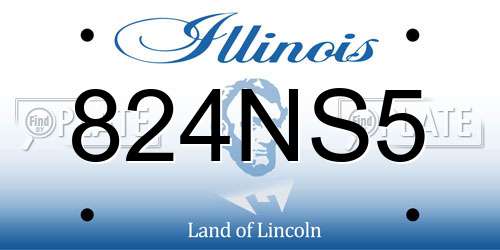 824NS5 Illinois License Plate