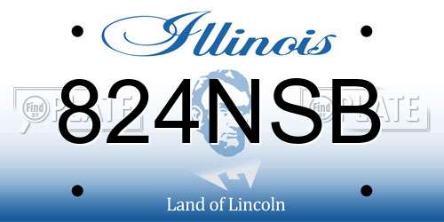 824NSB Illinois License Plate