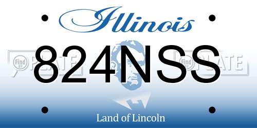 824NSS Illinois License Plate