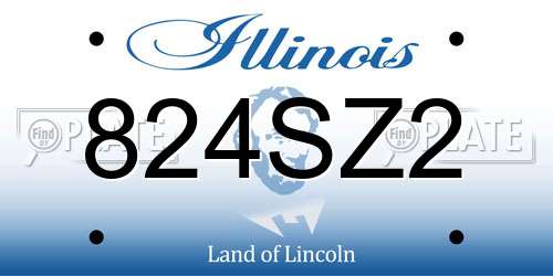 824SZ2 Illinois License Plate