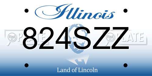 824SZZ Illinois License Plate