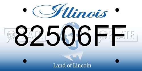 82506FF Illinois License Plate
