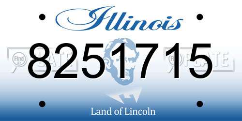 8251715 Illinois License Plate