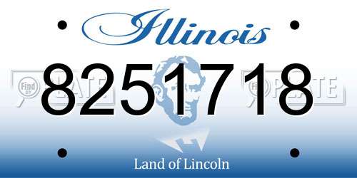 8251718 Illinois License Plate
