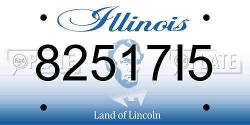 82517I5 Illinois License Plate