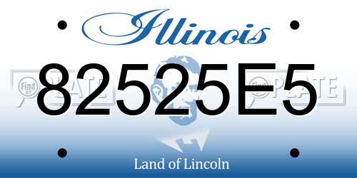 82525E5 Illinois License Plate
