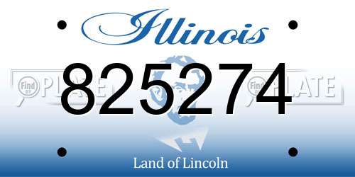 825274 Illinois License Plate