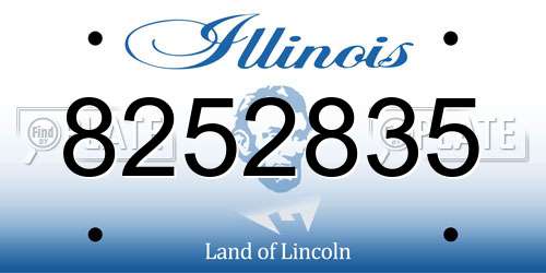 8252835 Illinois License Plate
