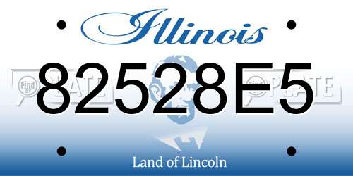 82528E5 Illinois License Plate