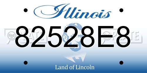 82528E8 Illinois License Plate