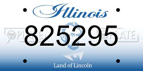 825295 Illinois License Plate