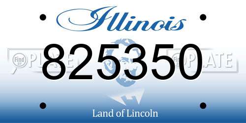 825350 Illinois License Plate