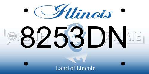 8253DN Illinois License Plate