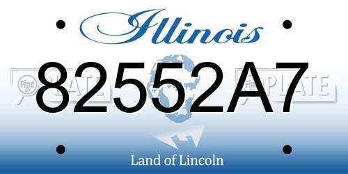 82552A7 Illinois License Plate
