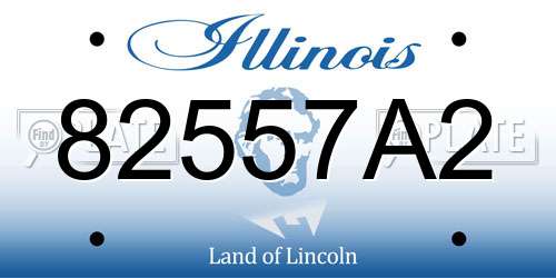 82557A2 Illinois License Plate