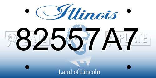 82557A7 Illinois License Plate