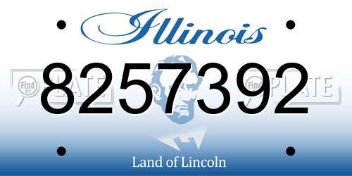 8257392 Illinois License Plate