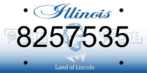 8257535 Illinois License Plate