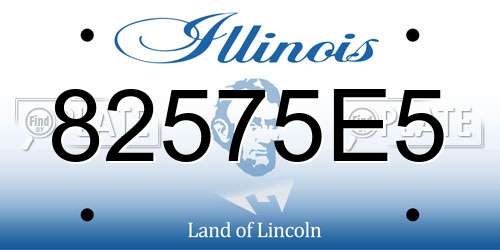82575E5 Illinois License Plate