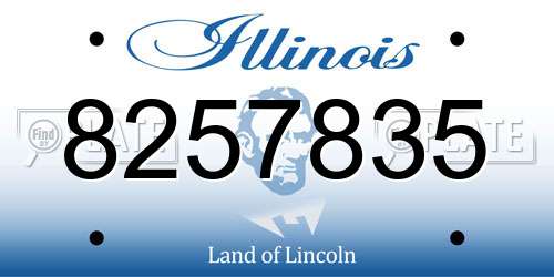8257835 Illinois License Plate