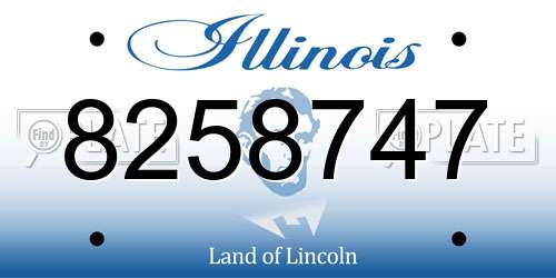 8258747 Illinois License Plate