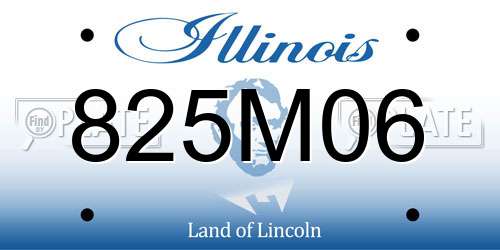 825M06 Illinois License Plate