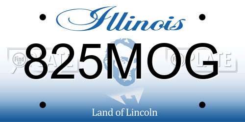 825MOG Illinois License Plate