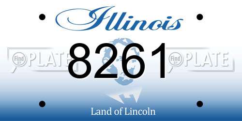 8261 Illinois License Plate