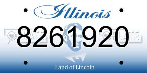 8261920 Illinois License Plate